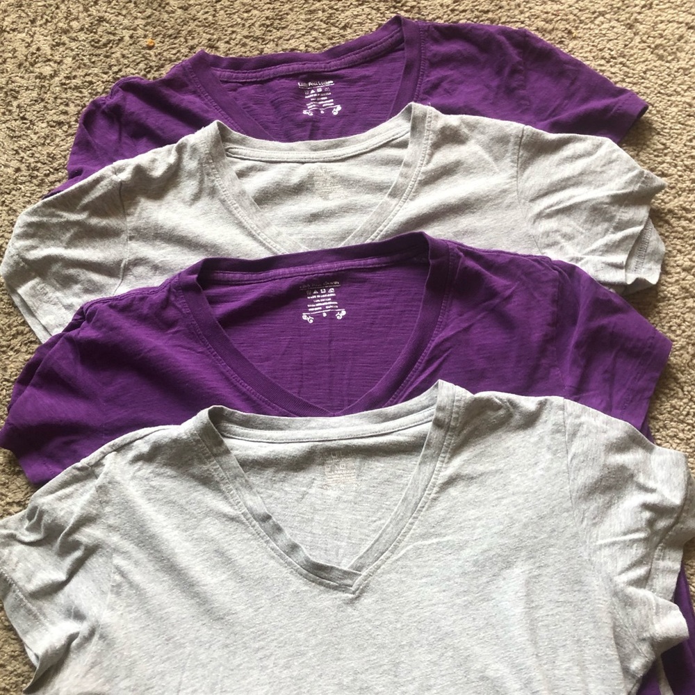 Set of 4 Lady Foot Locker V Neck T Shirts